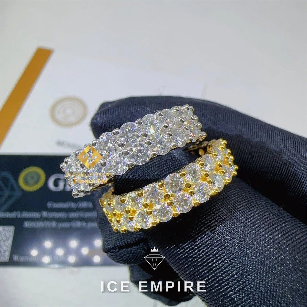 Iced Out Gold Plated Moissanite Ring