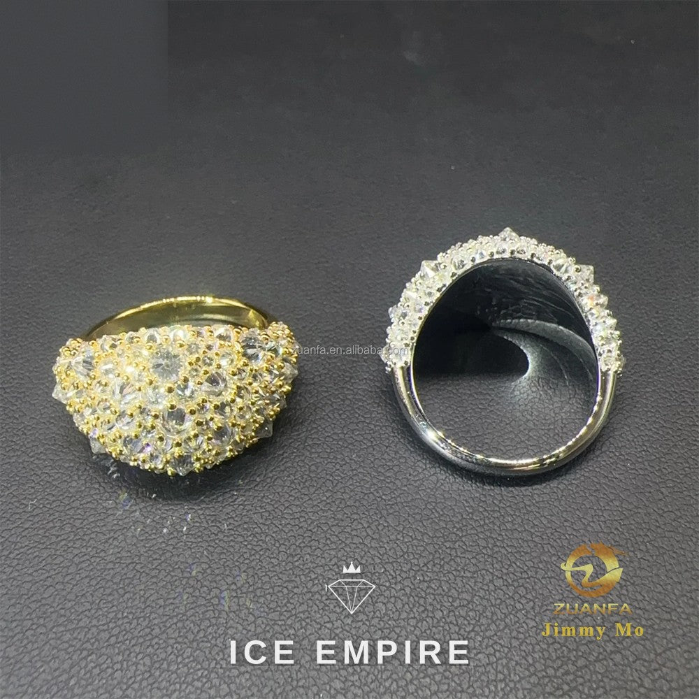 Iced Out Gold Plated Moissanite Ring