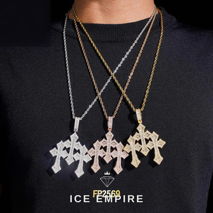 Iced Out Baguette 925 Silver Moissanite Pendant