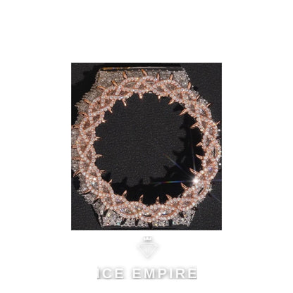 Iced Out 925 Silver Moissanite Watch