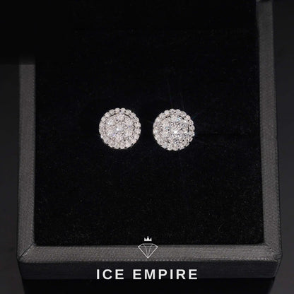 Iced Out Baguette Rose Gold Plated Moissanite Stud Earrings