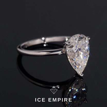 Iced Out Gold Plated Moissanite Wedding Band