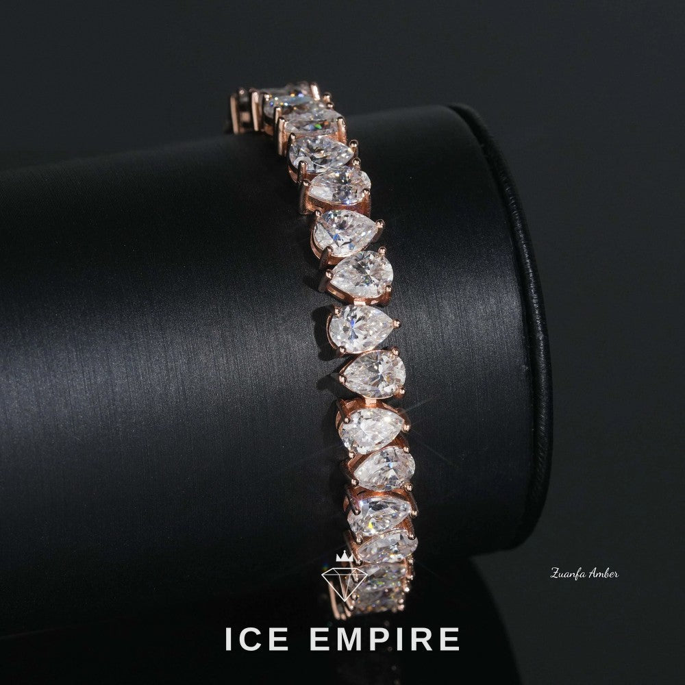 Iced Out 925 Silver Moissanite Tennis Chain
