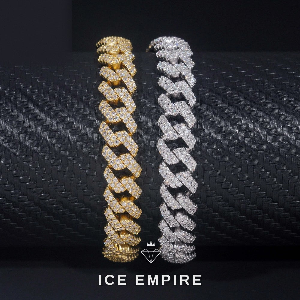 Iced Out Rose Gold Plated Moissanite Cuban Chain