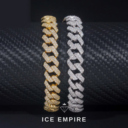 Iced Out Rose Gold Plated Moissanite Cuban Chain