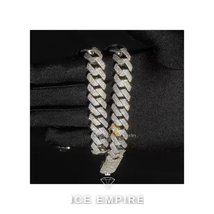 Iced Out Rose Gold Plated Moissanite Cuban Chain