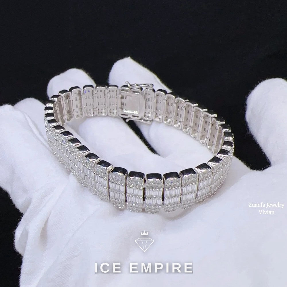 Iced Out Rose Gold Plated Moissanite Cuban Chain