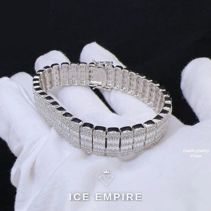 Iced Out Rose Gold Plated Moissanite Cuban Chain