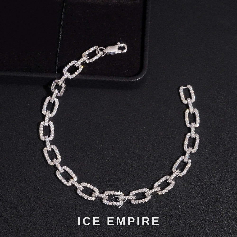 Iced Out Rose Gold Plated Moissanite Bracelet