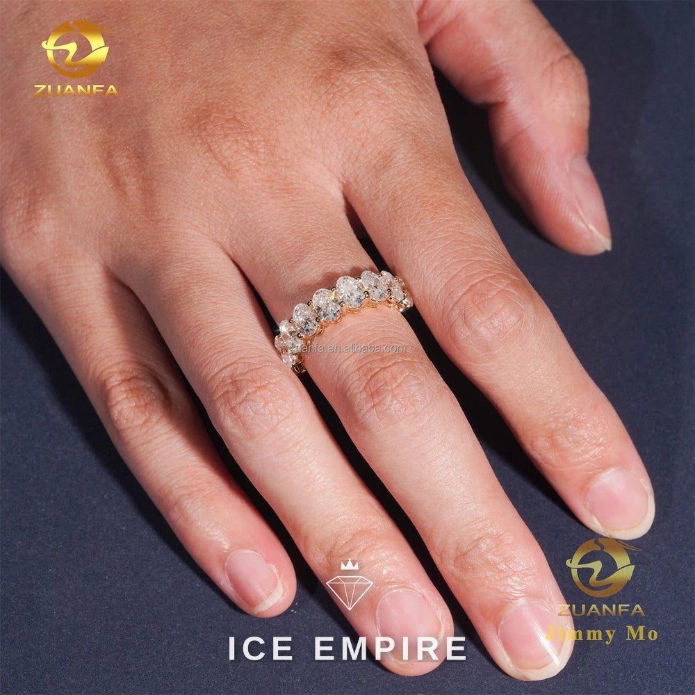 Iced Out 14K Gold Lab Grown Diamond Ring