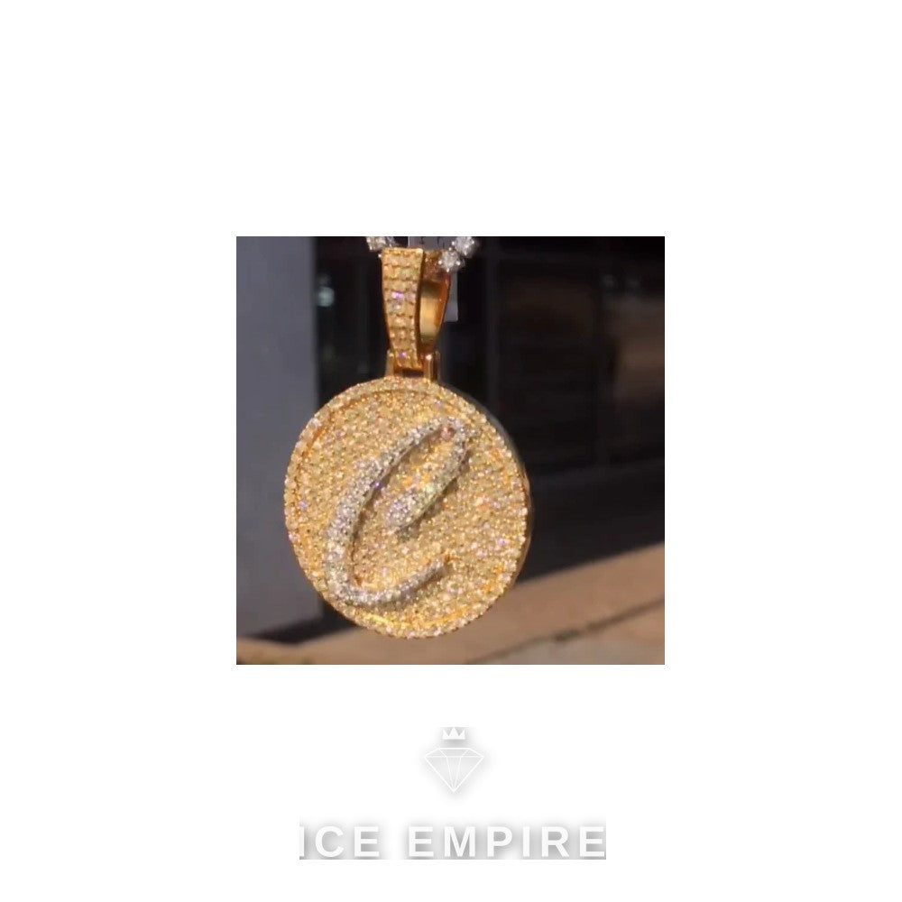 Iced Out Rose Gold Plated Moissanite Pendant