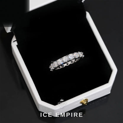 Iced Out 925 Silver Moissanite Ring