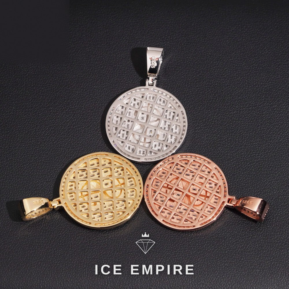 Iced Out Rose Gold Plated Moissanite Pendant