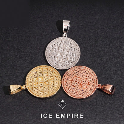 Iced Out Rose Gold Plated Moissanite Pendant
