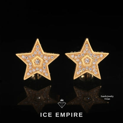 Iced Out 925 Silver Moissanite Earrings