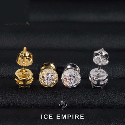 Iced Out 925 Silver Moissanite Earrings