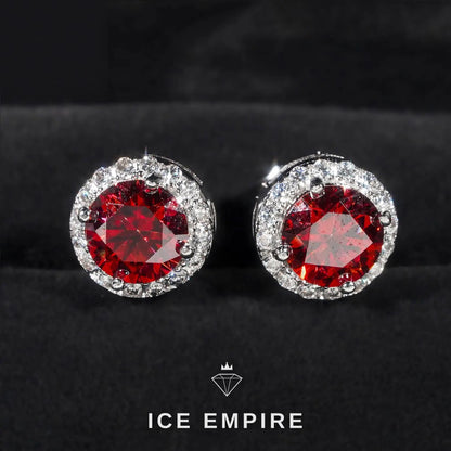 Iced Out 925 Silver Moissanite Stud Earrings
