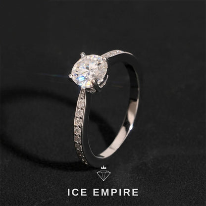 Iced Out Rose Gold Plated Moissanite Ring