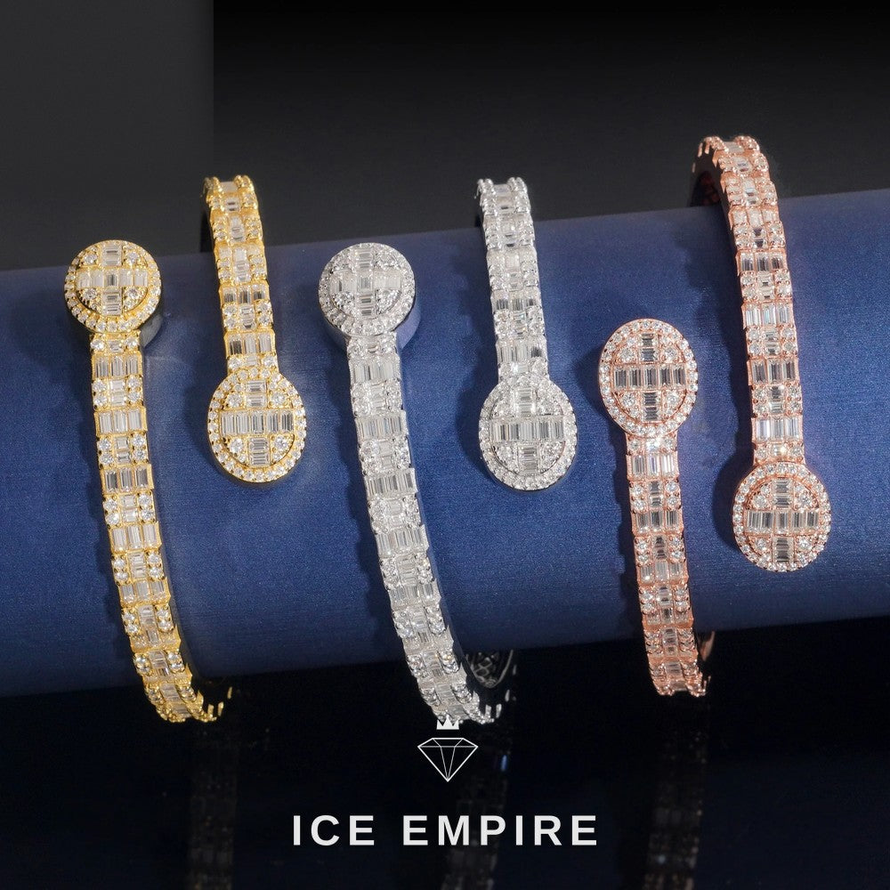 Iced Out Rose Gold Plated Moissanite Bracelet