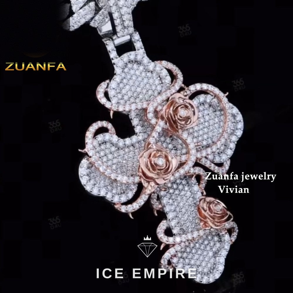 Iced Out 925 Silver Pendant