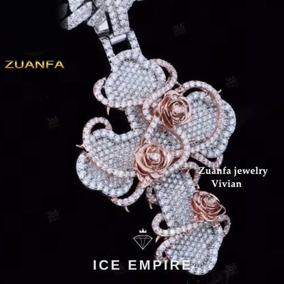 Iced Out 925 Silver Pendant