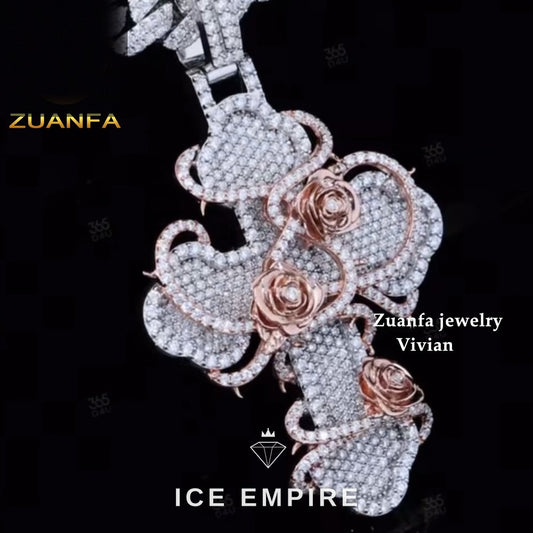 Iced Out 925 Silver Pendant