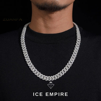 Iced Out Rose Gold Plated Moissanite Cuban Chain