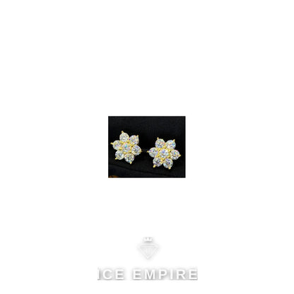 Iced Out 925 Silver Moissanite Stud Earrings