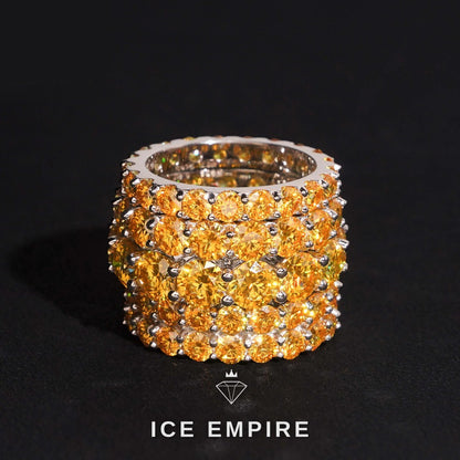 Iced Out 925 Silver Moissanite Ring