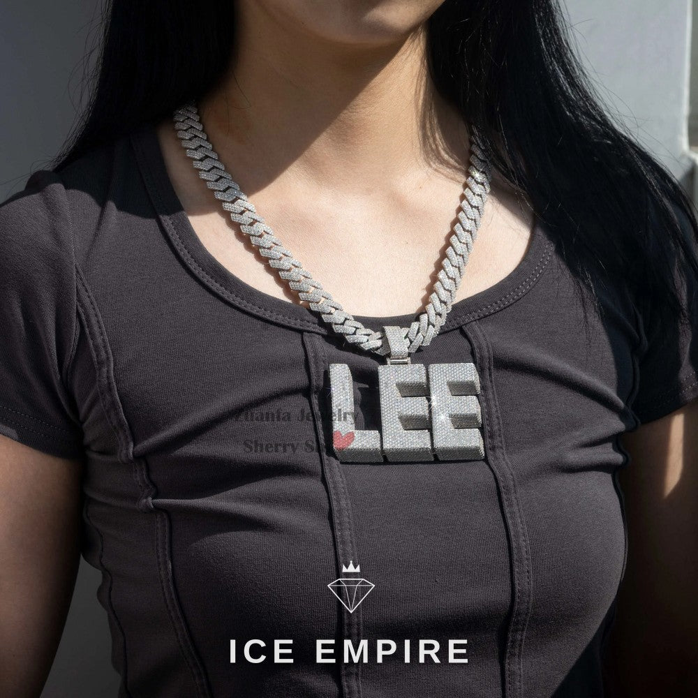 Iced Out 925 Silver Cuban Chain