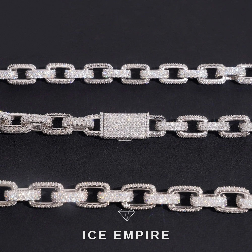 Iced Out Rose Gold Plated Moissanite Cuban Chain