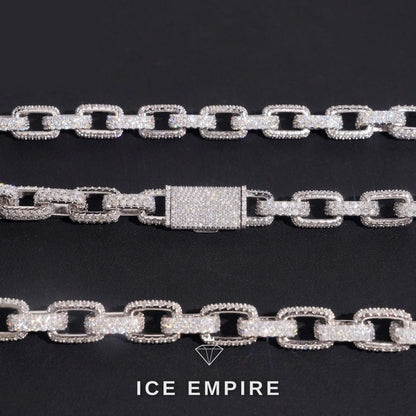 Iced Out Rose Gold Plated Moissanite Cuban Chain