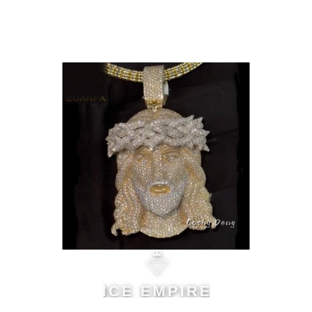 Iced Out Rose Gold Plated Moissanite Cuban Chain