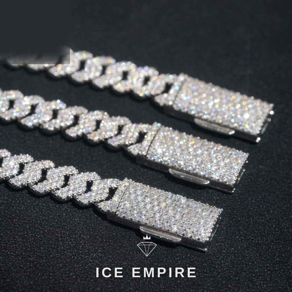 Iced Out Rose Gold Plated Lab Grown Diamond Cuban Chain
