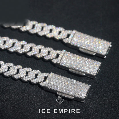 Iced Out Rose Gold Plated Lab Grown Diamond Cuban Chain