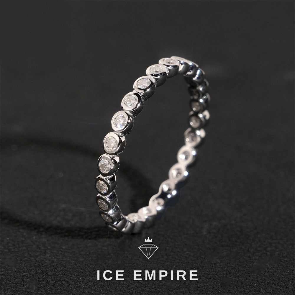 Iced Out 925 Silver Moissanite Ring