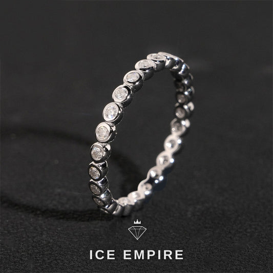 Iced Out 925 Silver Moissanite Ring