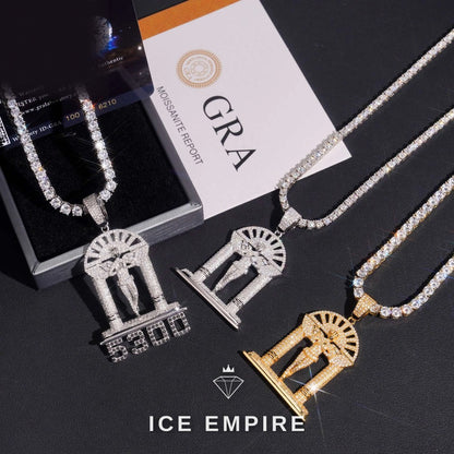Iced Out Rose Gold Plated Moissanite Pendant