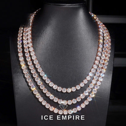 Iced Out Rose Gold Plated Moissanite Cuban Chain
