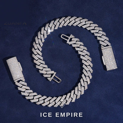 Iced Out Rose Gold Plated Moissanite Cuban Chain