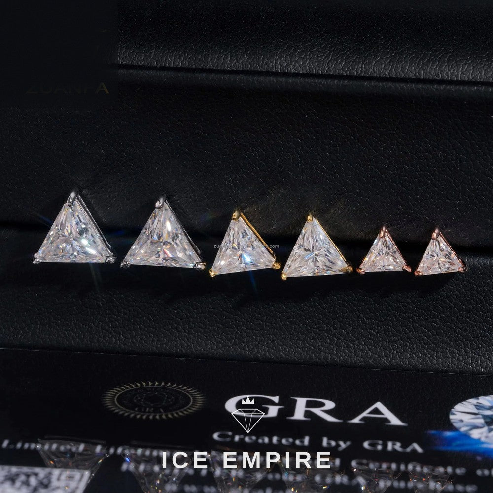 Iced Out 925 Silver Moissanite Earrings