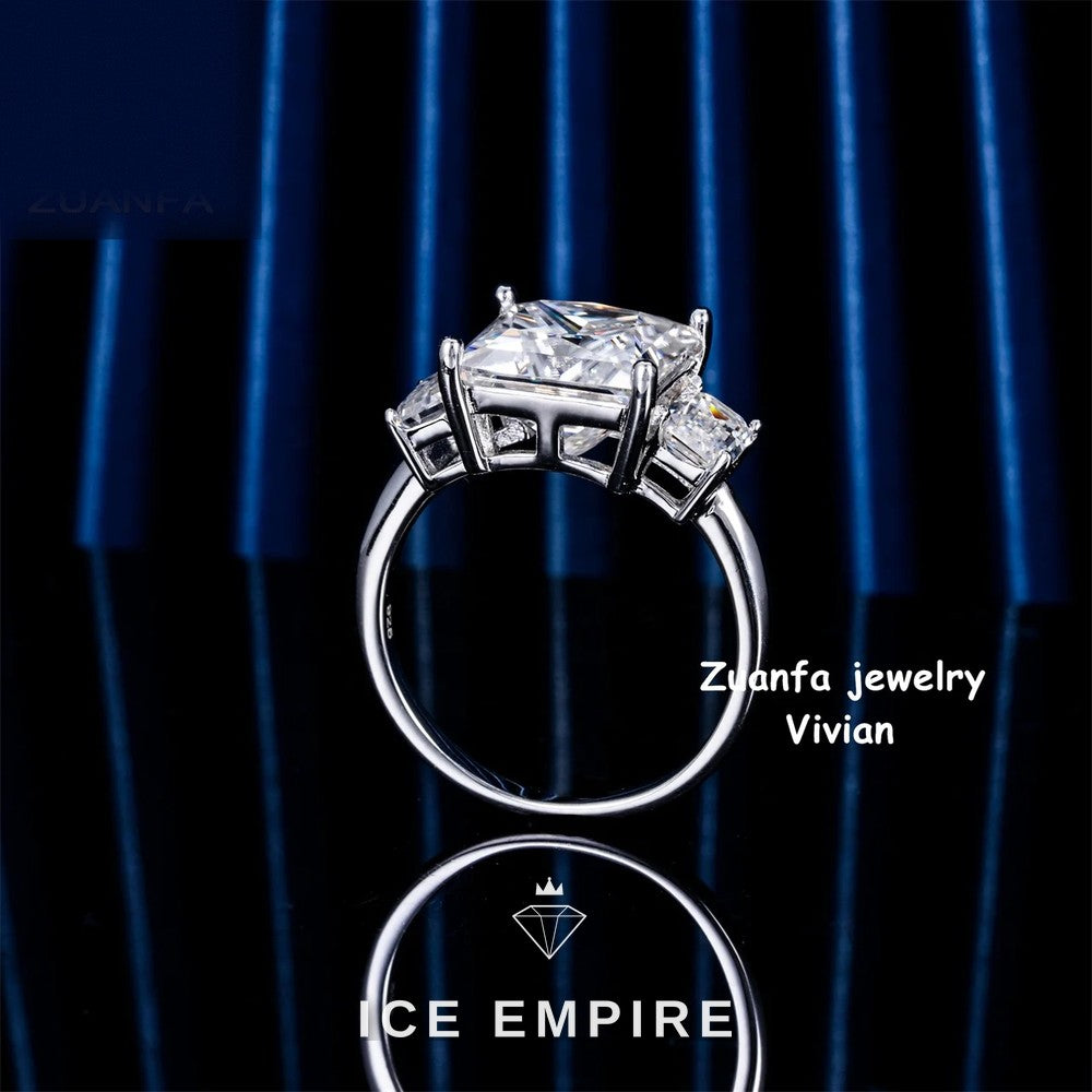 Iced Out Rose Gold Plated Moissanite Ring