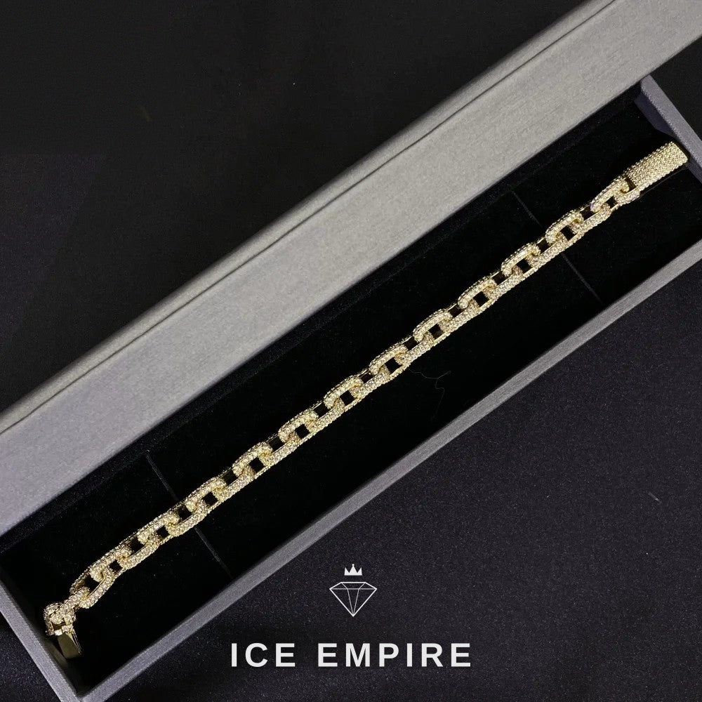 Iced Out 925 Silver Moissanite Cuban Chain