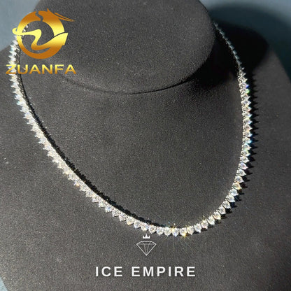 Iced Out Rose Gold Plated Moissanite Cuban Chain