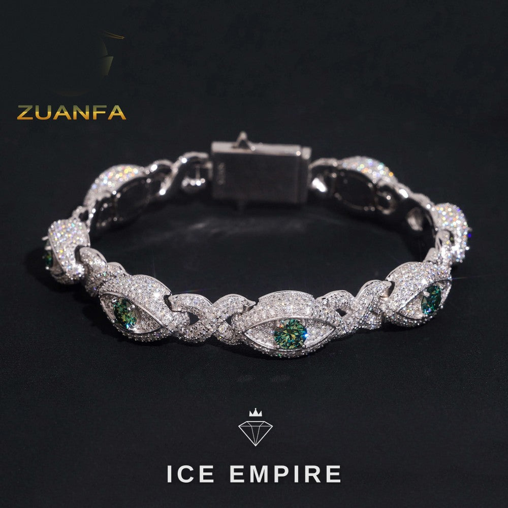 Iced Out 925 Silver Moissanite Bracelet