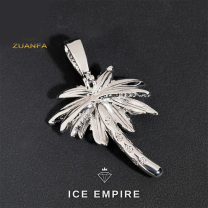 Iced Out Cross Rose Gold Plated Moissanite Pendant