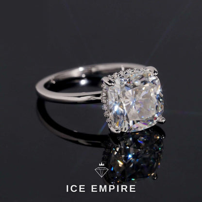 Iced Out Rose Gold Plated Moissanite Wedding Band