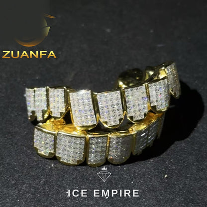 Iced Out 925 Silver Moissanite Grillz
