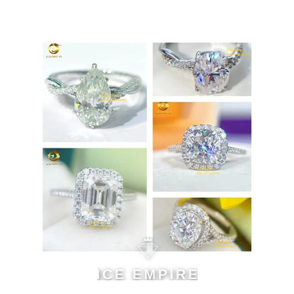 Iced Out Gold Plated Moissanite Wedding Band