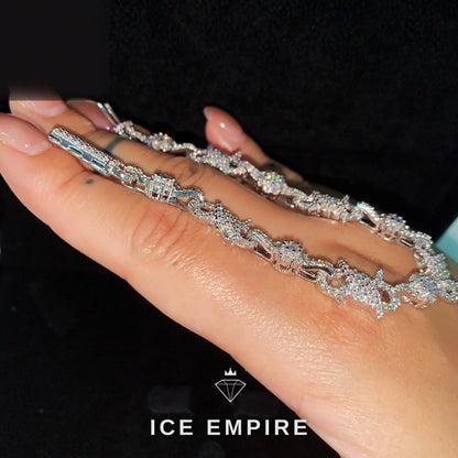 Iced Out 925 Silver Moissanite Cuban Chain